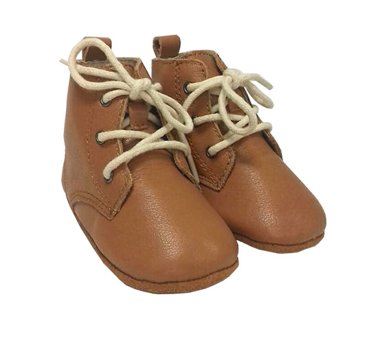 Tan Leather Baby Boots